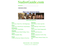 Tablet Screenshot of nudistguide.com